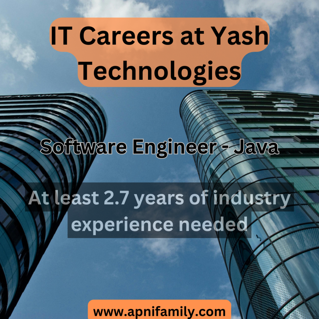 Seeking Java and ReactJS Software Engineers for YASH Technologies in Pune 2024