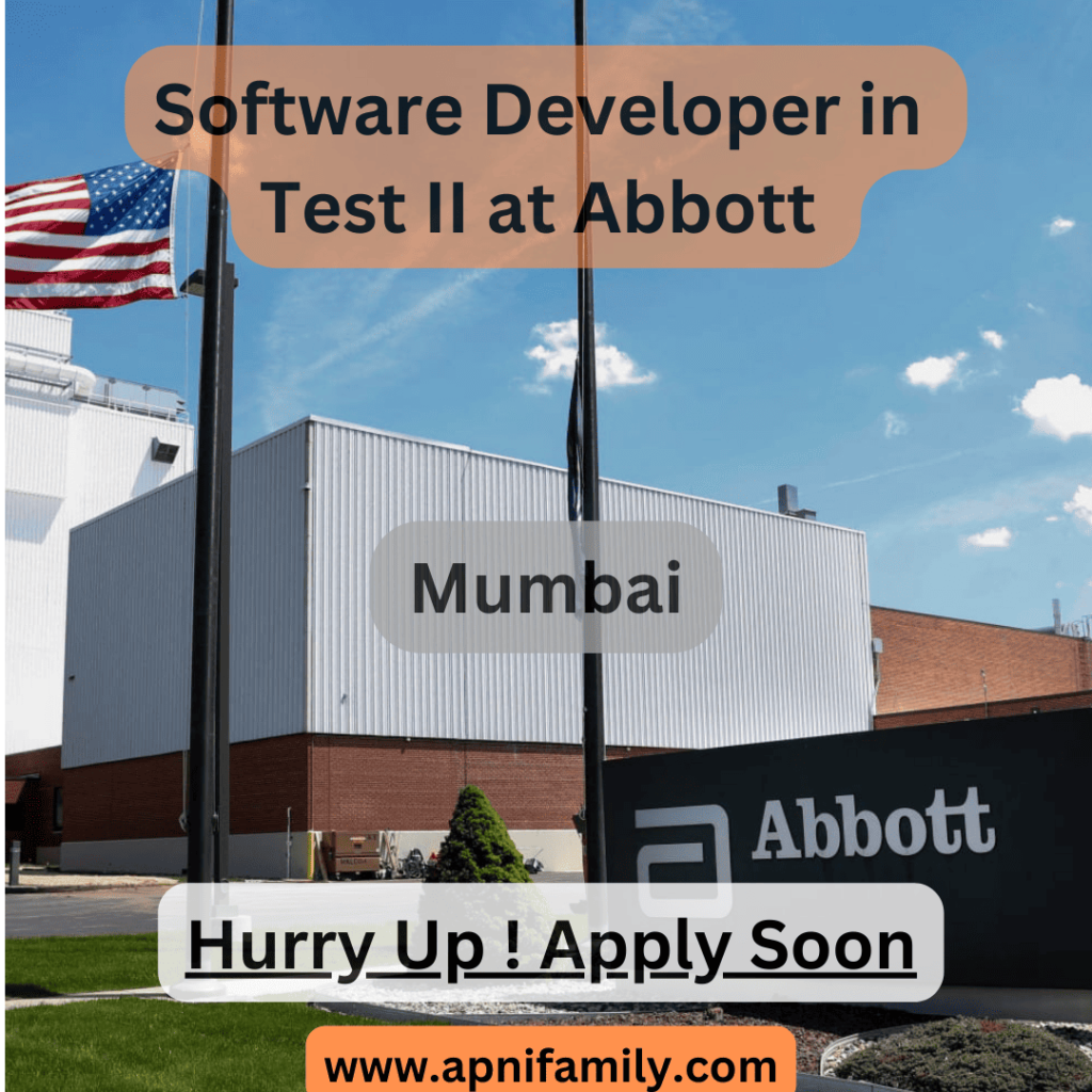 Opening For Software Developer in Test II at Abbott Mumbai - 2024