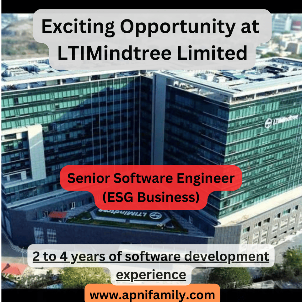 Senior Software Engineer Job Opportunity at LTIMindtree 2024